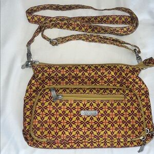 Baggallini Vibrant Yellow and Purple Crossbody Bag